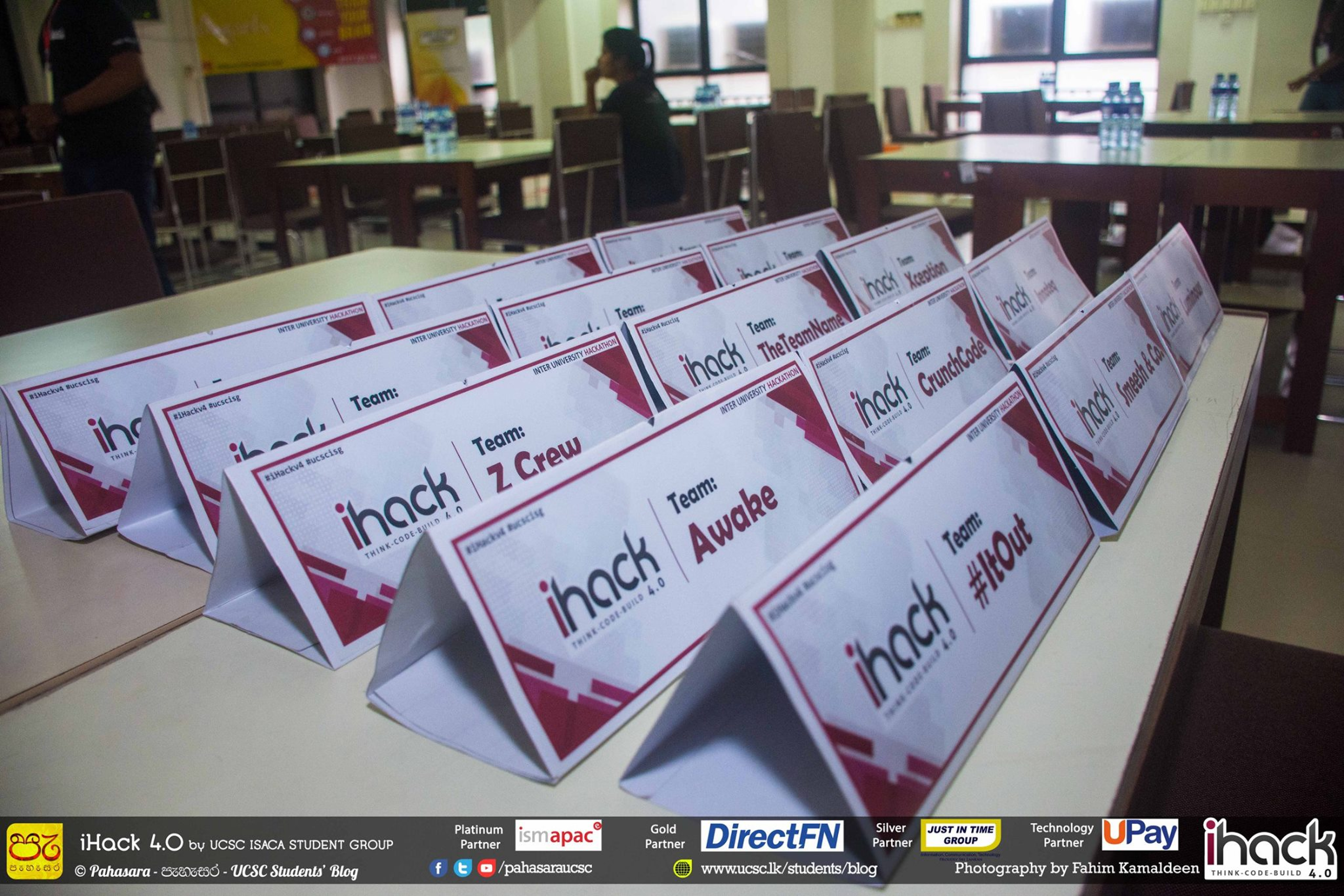 iHack 2018 participating teams